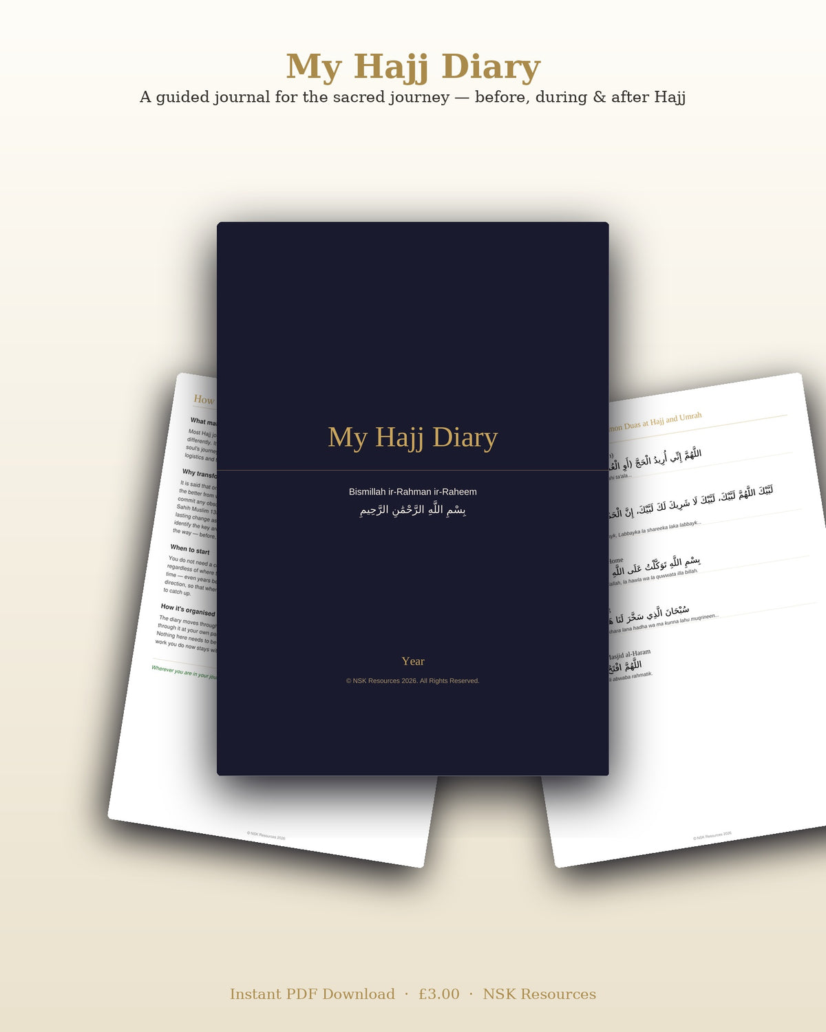 Hajj Diary — Digital Journal (PDF Download)