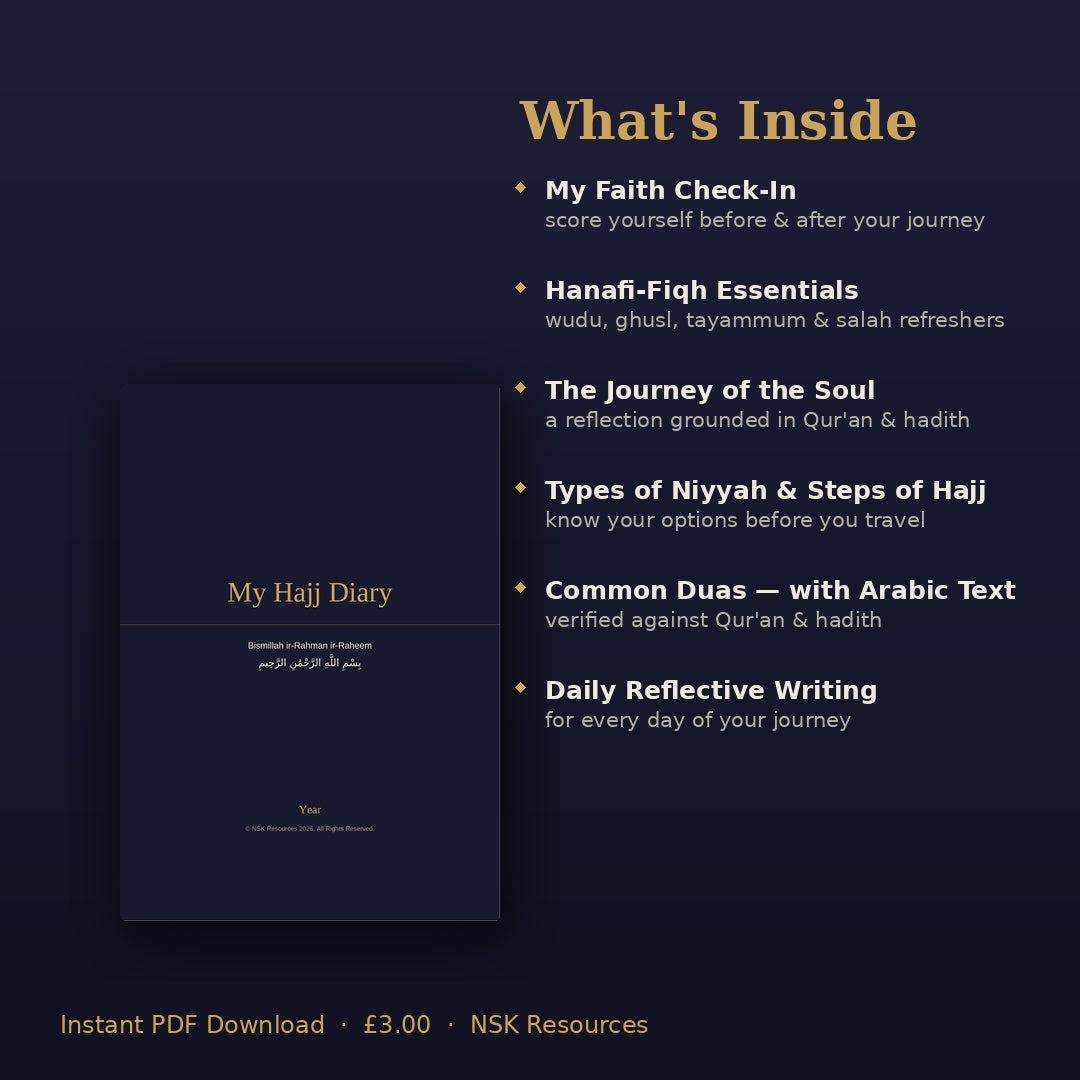 Hajj Diary — Digital Journal (PDF Download)