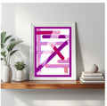 Modern pink abstract fine art print on silk finish paper