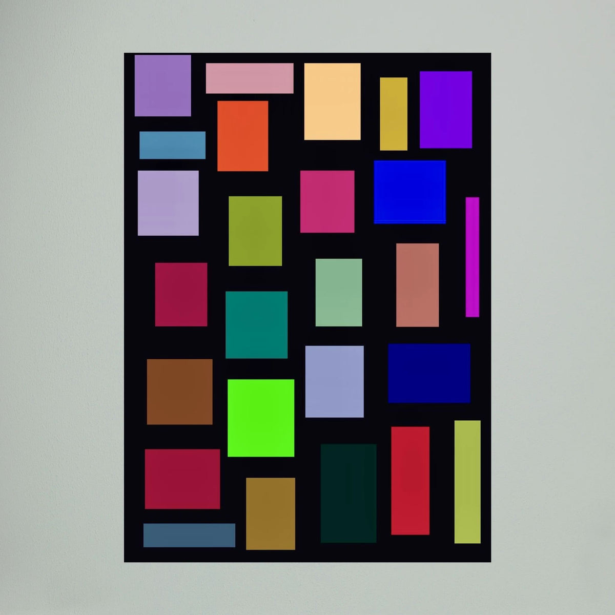 Geometric Digital Wall Art - CANVAS - 55 x 40 cm / 21 x 15″