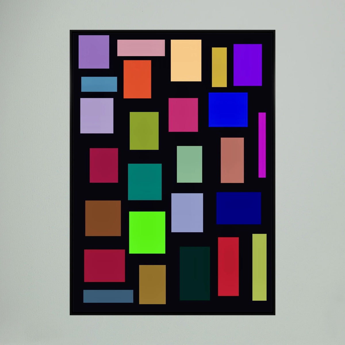 Geometric Digital Wall Art - CANVAS - 55 x 40 cm / 21 x 15″