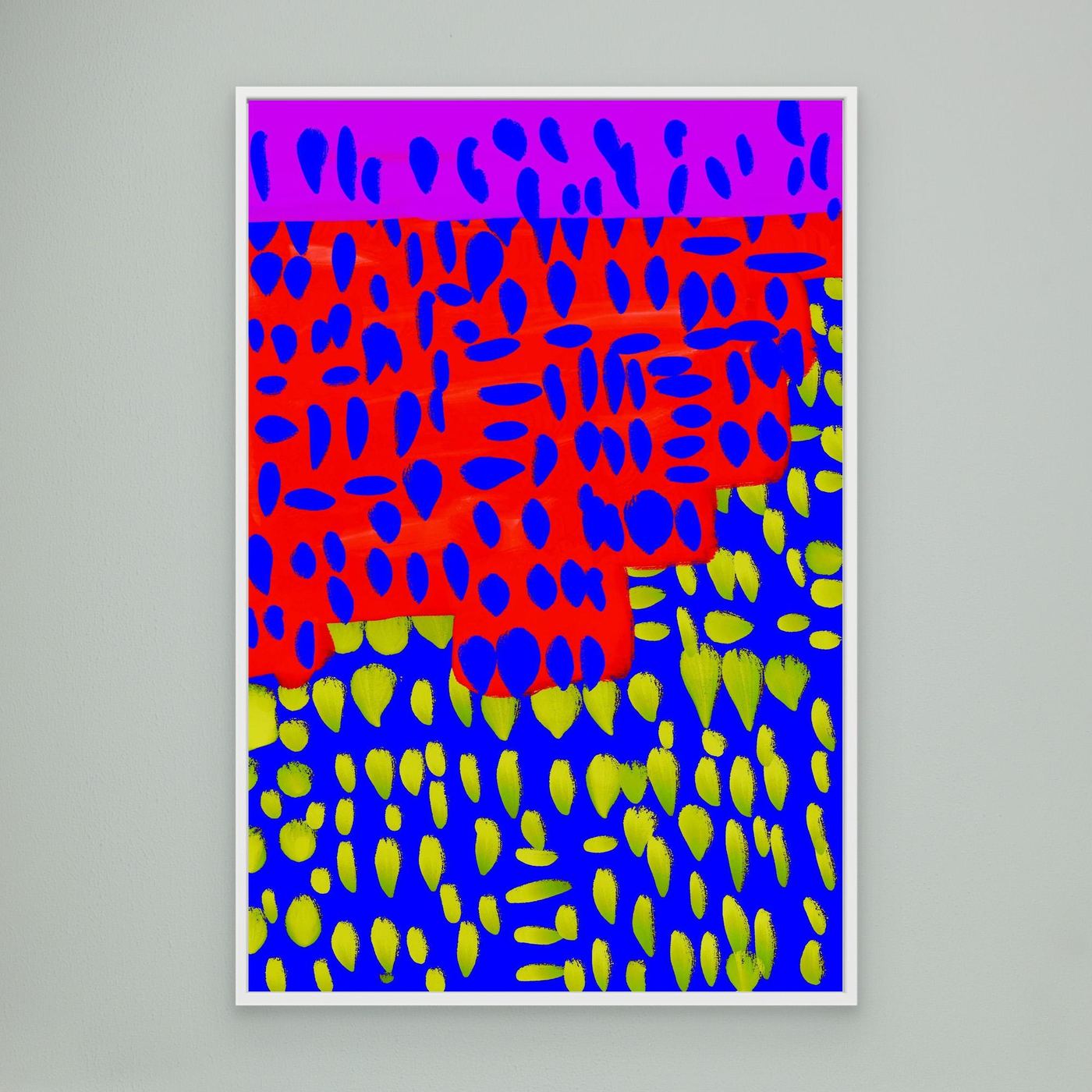 Florescent Abstract - Colours to stir attention to detail. CANVAS.