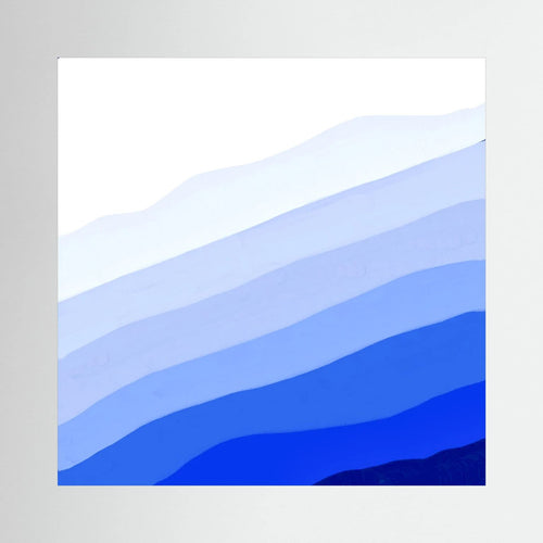 Blue and White Ombre CANVAS wall art 20 cms x 20 cms ( 8"x8")