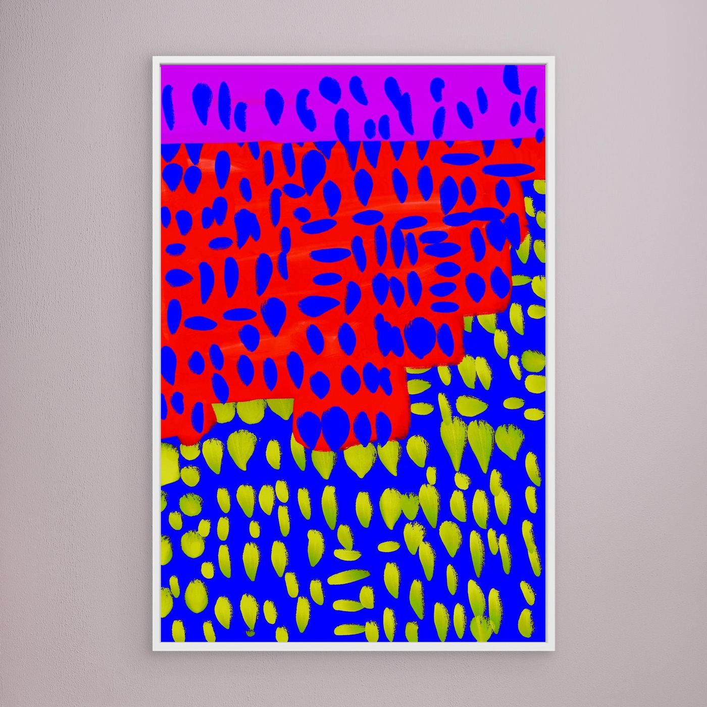 Florescent Abstract - Colours to stir attention to detail. CANVAS.